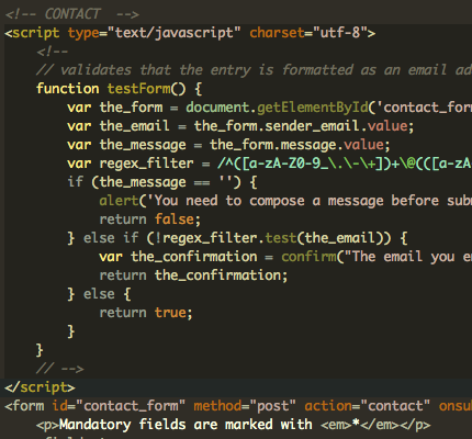 HTML and Javascript with minimal Theme